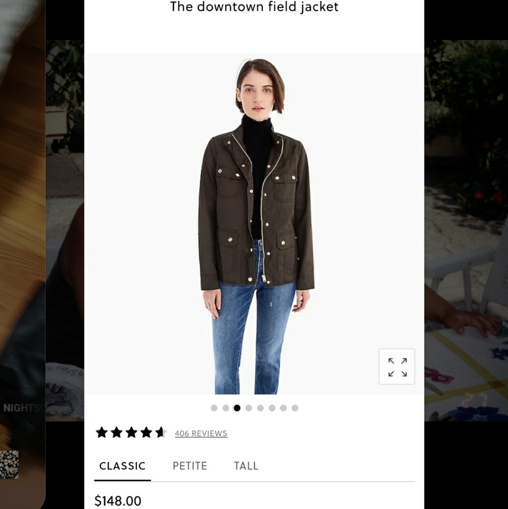 JCrew  Black Downtown Field Utility Jacket